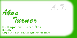 akos turner business card